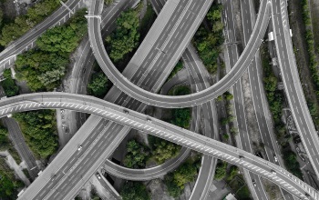 Highway aerial photo