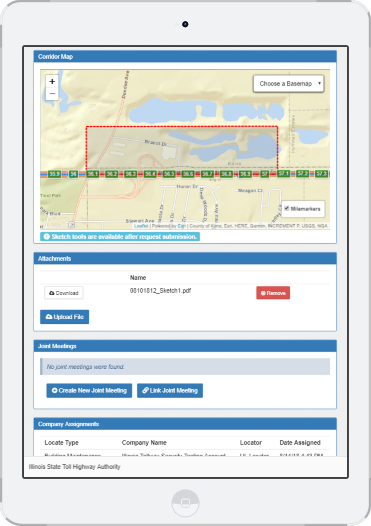 Mapping application on iPad